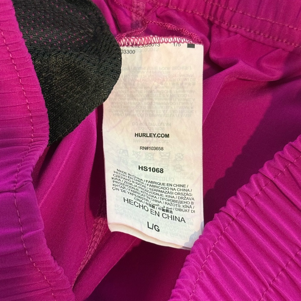 Hurley Women's Fuchsia Athletic Shorts - Picture 9 of 9